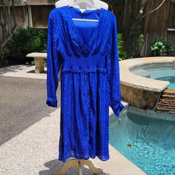 Q+A Los Angeles midi blue dressM - Picture 1 of 9